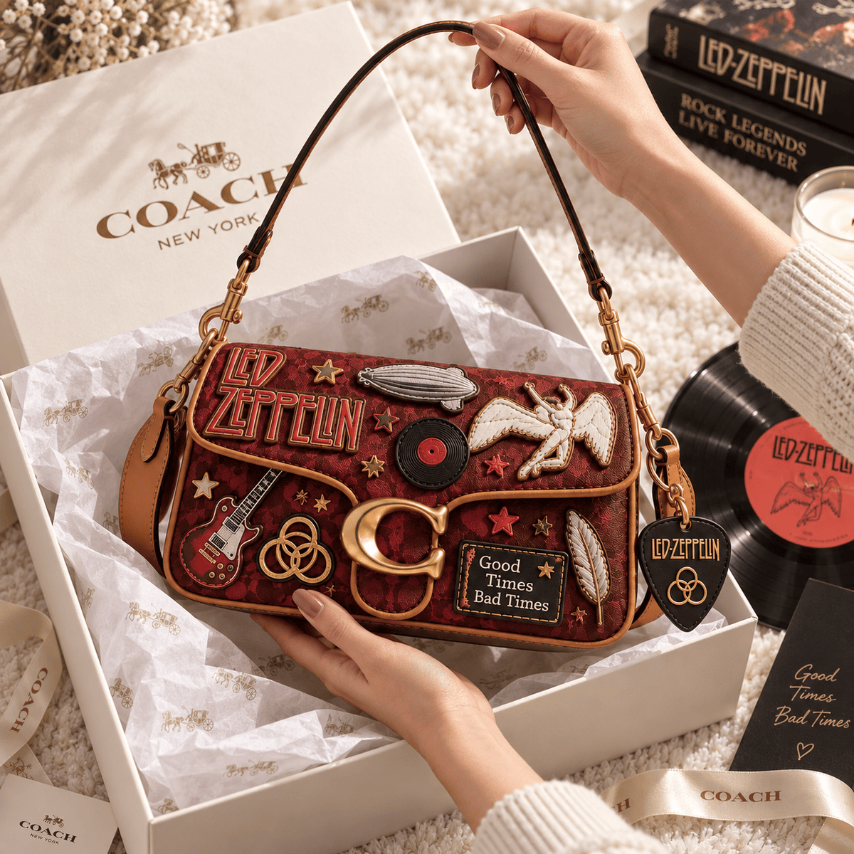 Premium LZPL Coach Shoulder Cross With Charm NPL