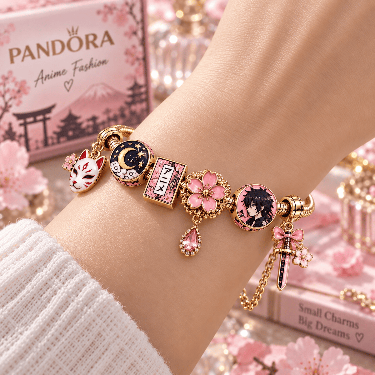 MGRD Gold Charm Bracelet Set TTN