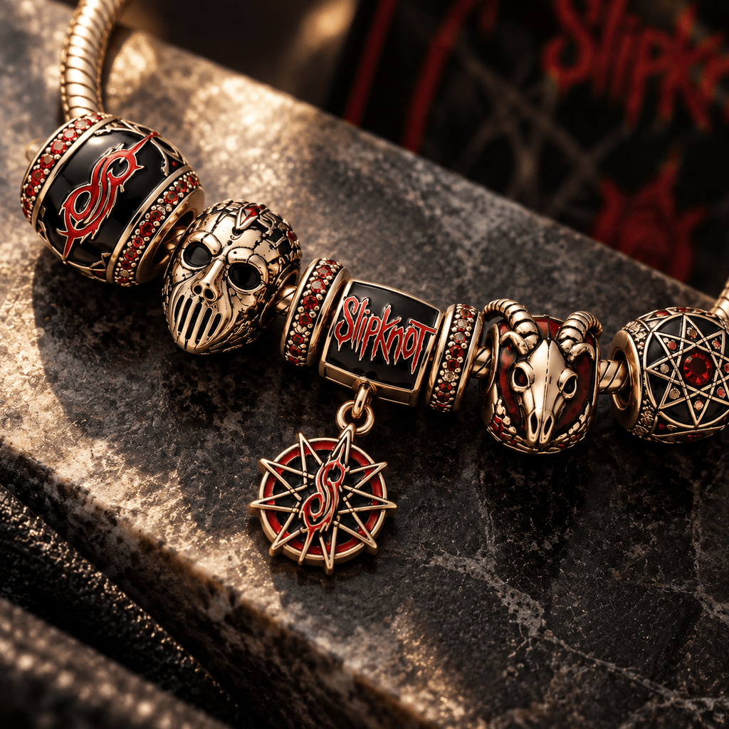 SLK Gold Charm Bracelet Set PTT