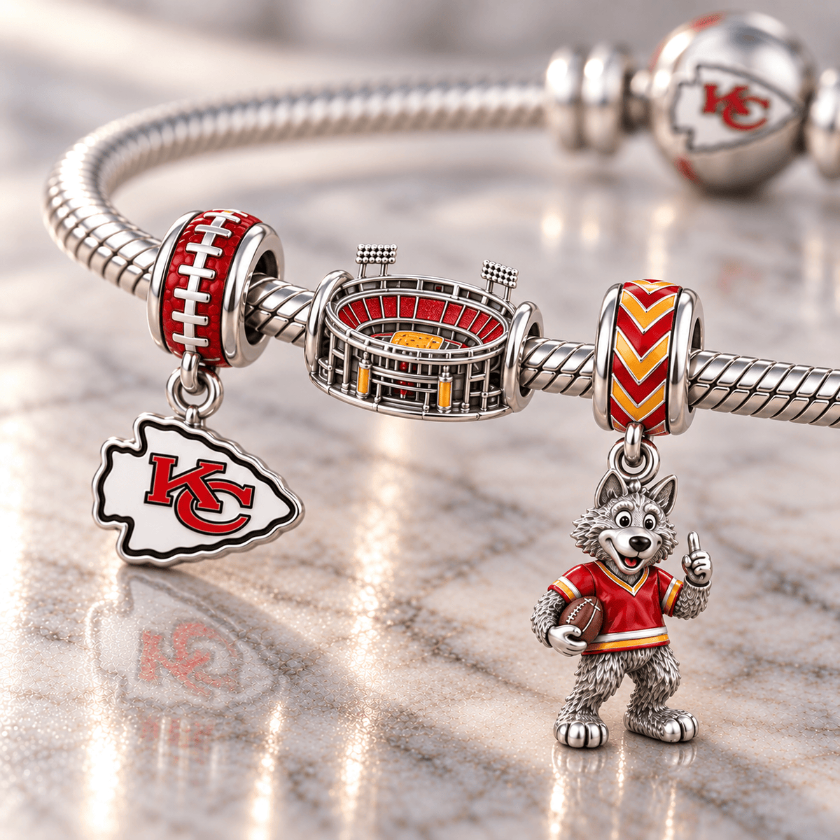 KCC Silver Charm Bracelet Set HQH