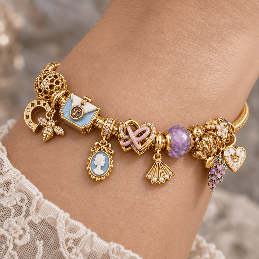 BGT Gold Charm Bracelet Set PTKL