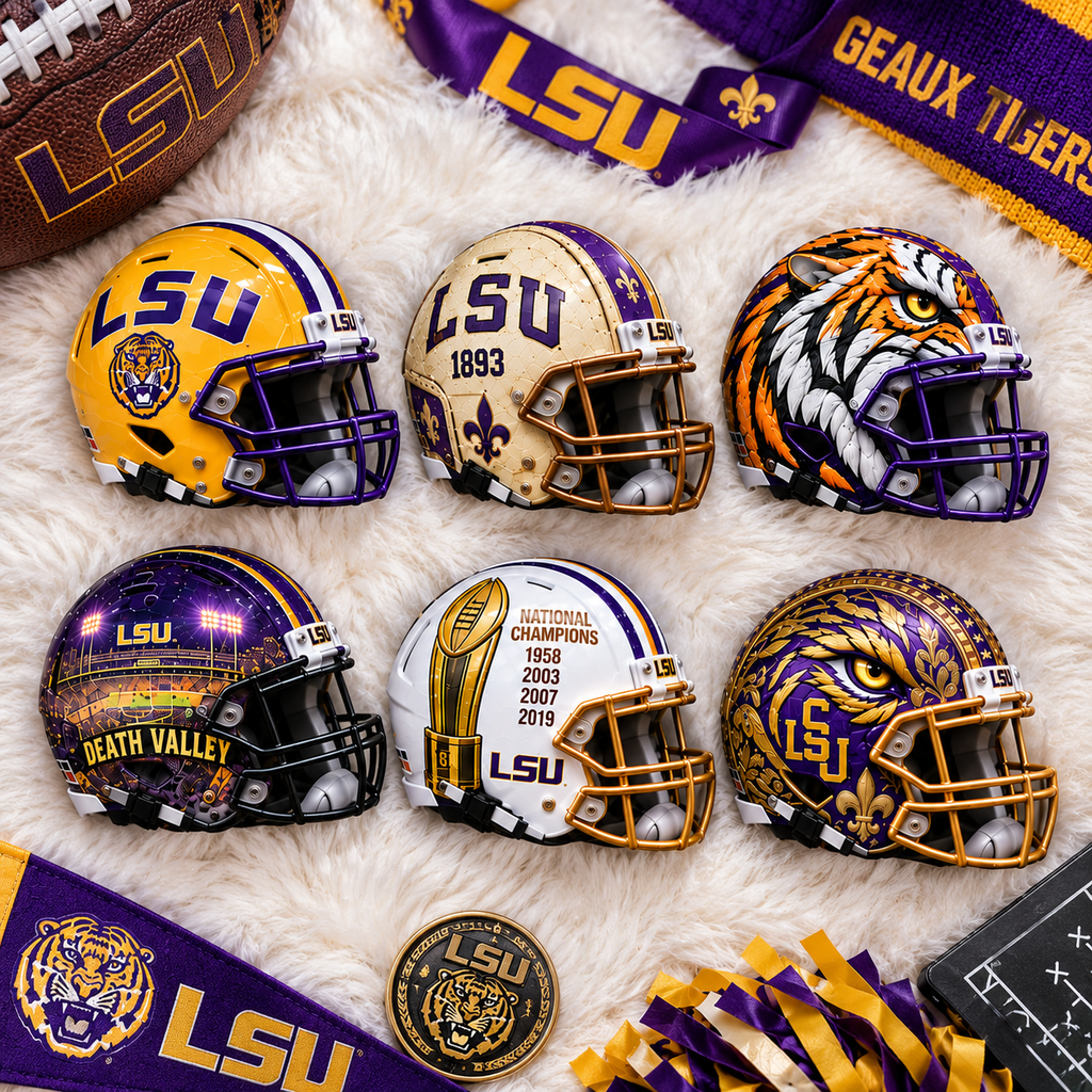 Premium LSU Mini Helmet Collection LNTH