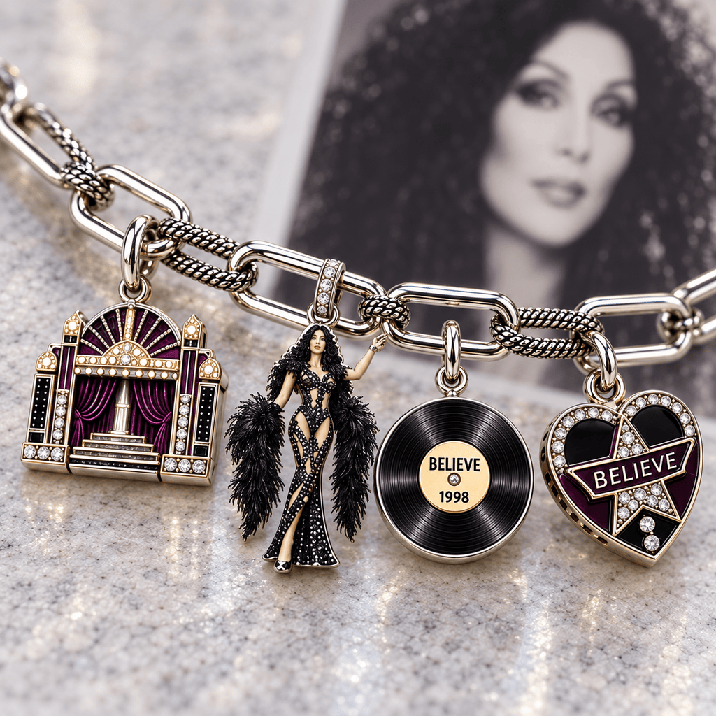 CHER Silver Charm Bracelet Set NTVA