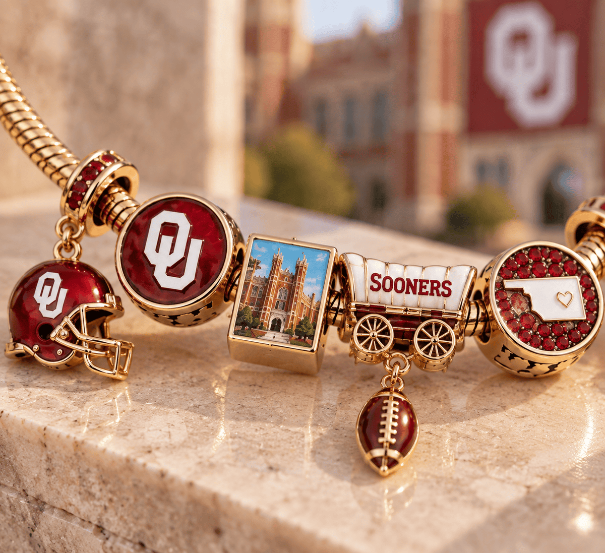 OSN Gold Charm Bracelet Set TTN