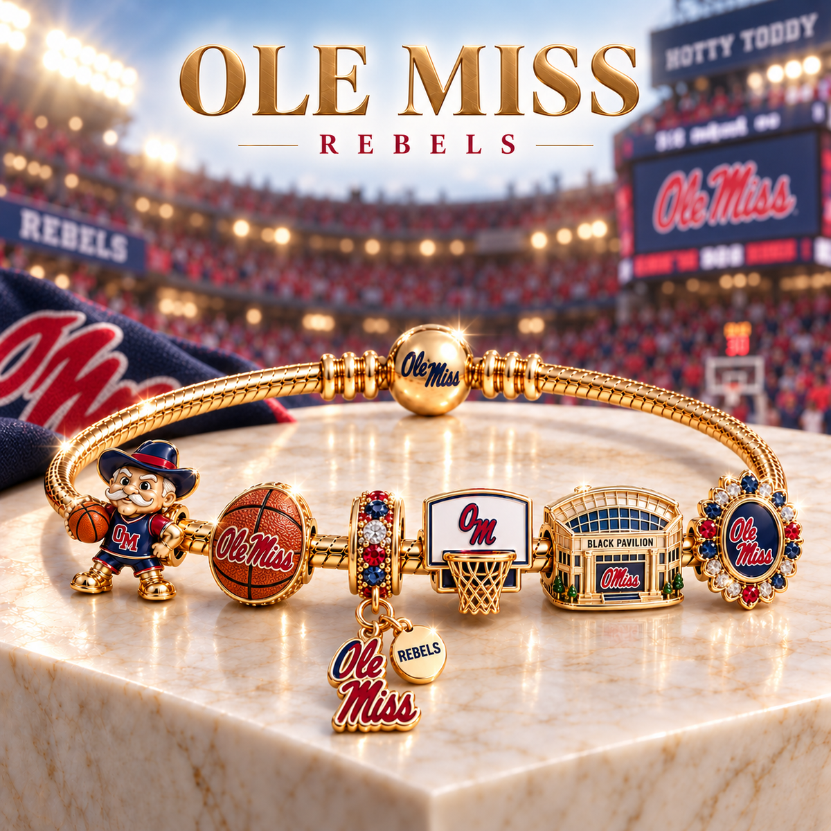 OMR Gold Charm Bracelet Set TTTT