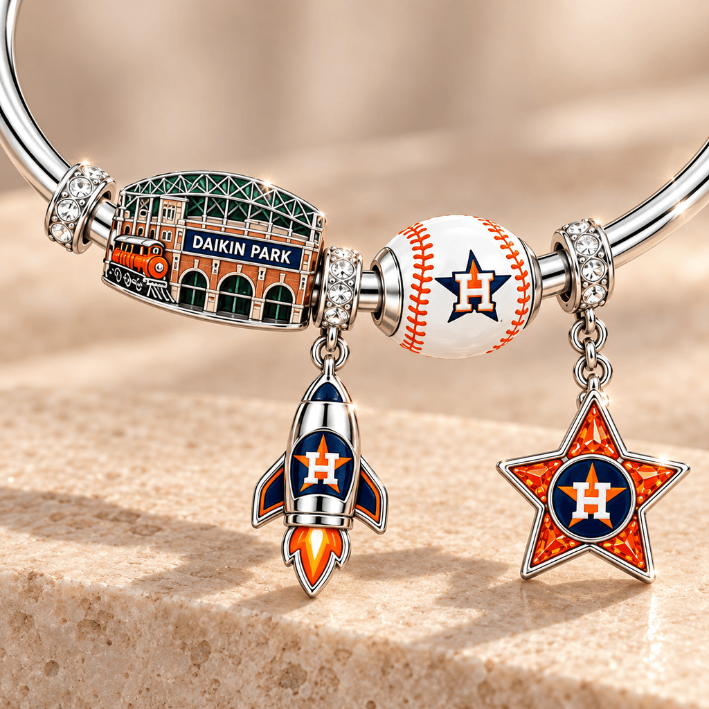 HTA Silver Charm Bracelet Set TMH