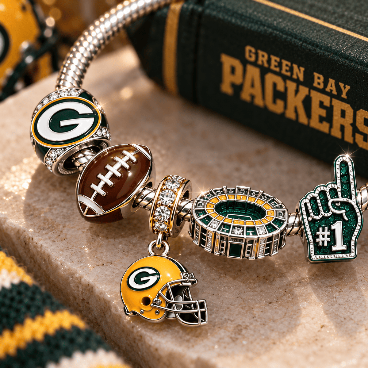 GBP Silver Charm Bracelet Set VTH