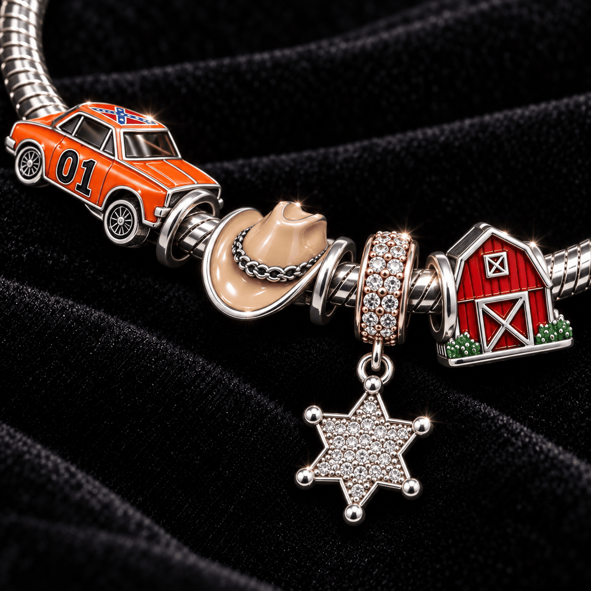 TDH Silver Charm Bracelet Set VTH